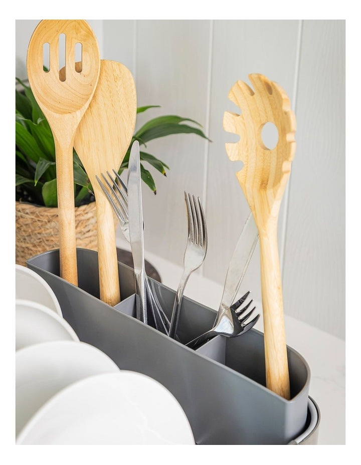 Compact Dish Drying Rack in Grey