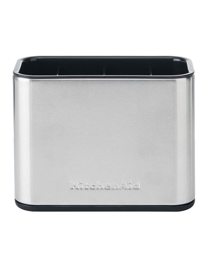 Stainless Steel Sink Brush Caddy in Silver