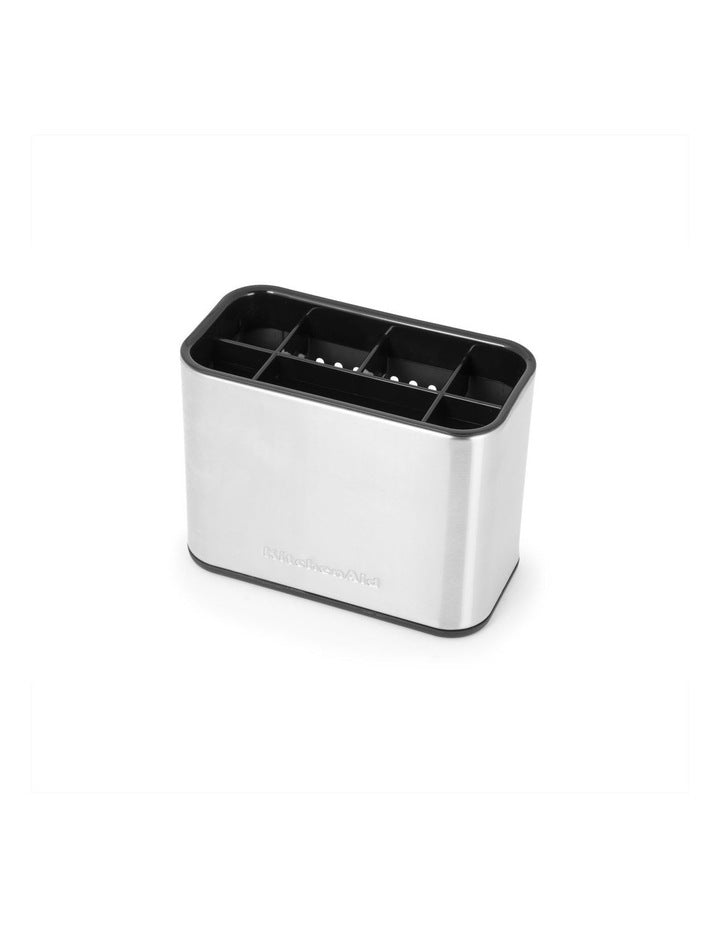 Stainless Steel Sink Brush Caddy in Silver