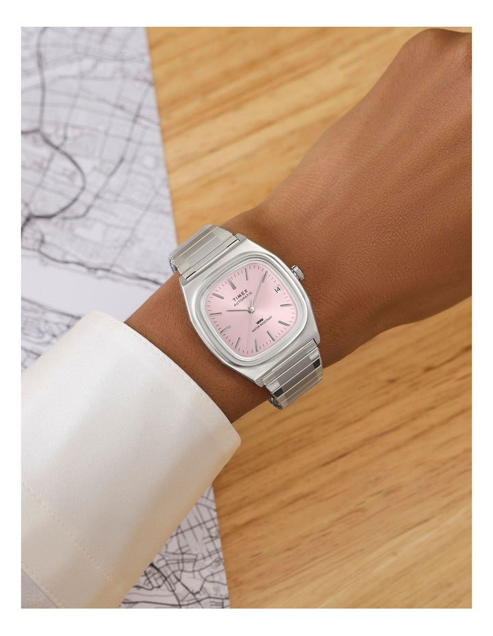 Automatic 1983 E Line Stainless Steel Expansion Band Watch 34mm in Silver