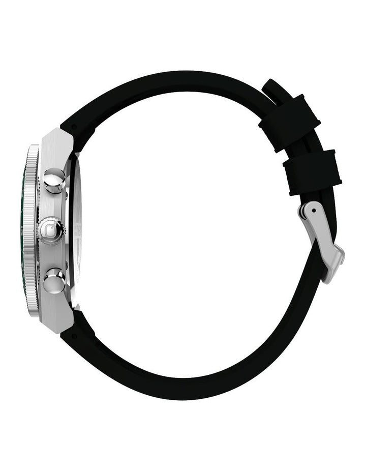 Continental Chronograph Synthetic Rubber Strap Watch 40mm in Black