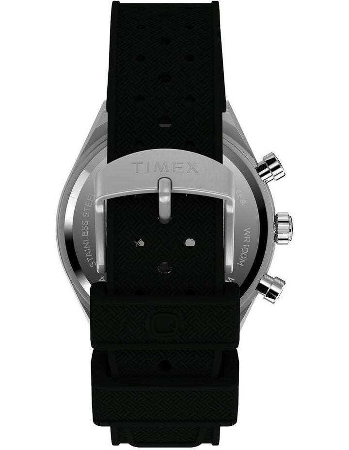 Continental Chronograph Synthetic Rubber Strap Watch 40mm in Black