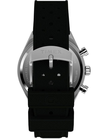 Continental Chronograph Synthetic Rubber Strap Watch 40mm in Black