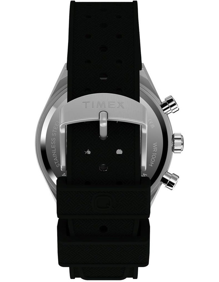 Continental Chronograph Synthetic Rubber Strap Watch 40mm in Black