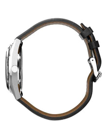 Vega 1978 Reissue Leather Strap Watch 38mm in Black