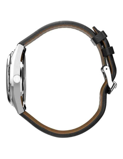 Vega 1978 Reissue Leather Strap Watch 38mm in Black