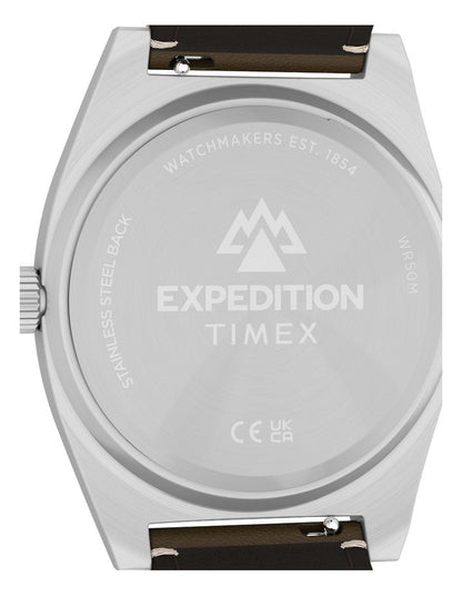 Expedition Capstone Eco-Friendly Leather Strap Watch 39mm in Brown