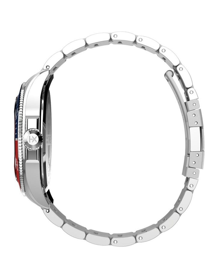 Harborside Coast Multifunction Stainless Steel Bracelet Watch 43mm in Silver