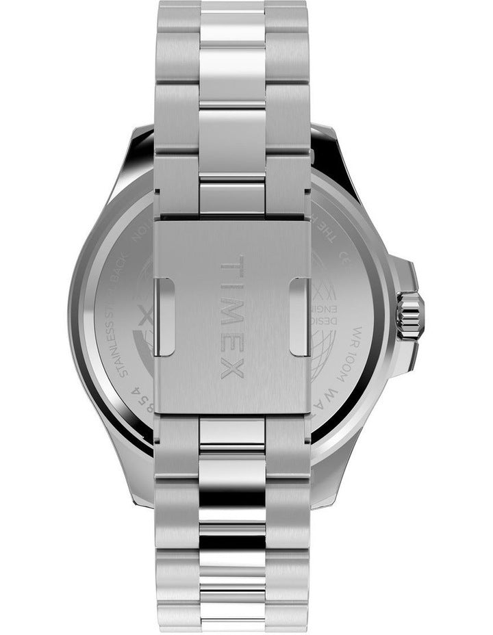 Harborside Coast Multifunction Stainless Steel Bracelet Watch 43mm in Silver