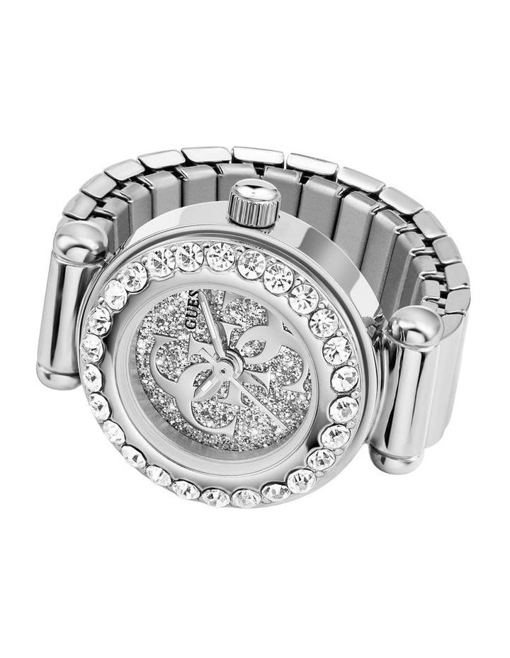 Analogue Ring Watch in Silver-Tone