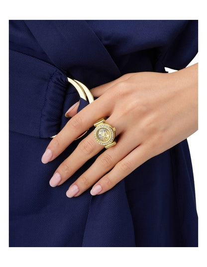 Analogue Ring Watch in Gold-Tone