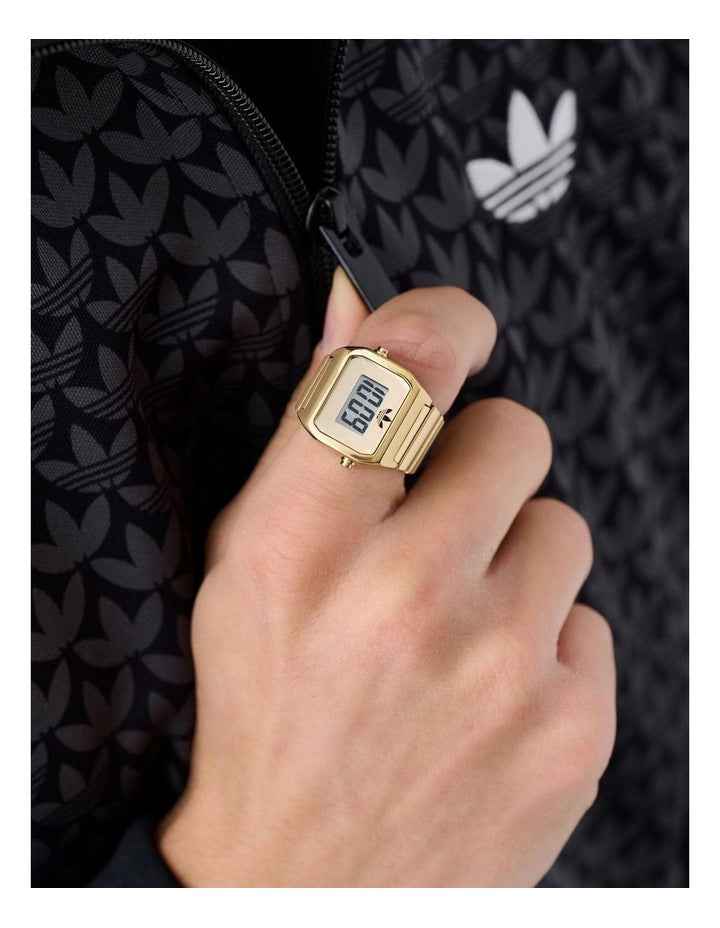 Digital Two Ring Watch AOST26036 in Gold