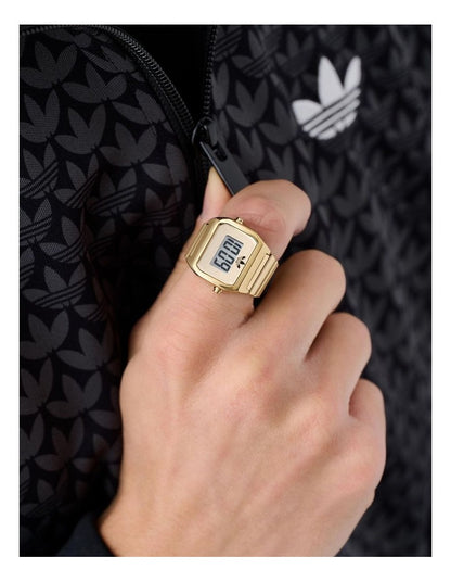 Digital Two Ring Watch AOST26036 in Gold