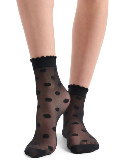 Anklet Spotted Scallop in Black