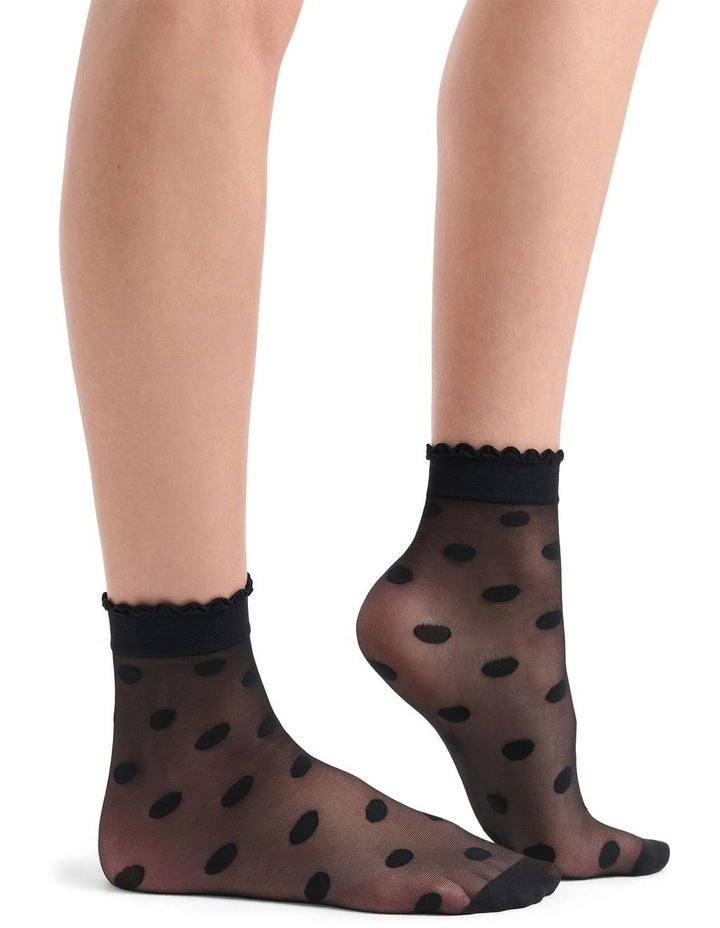 Anklet Spotted Scallop in Black