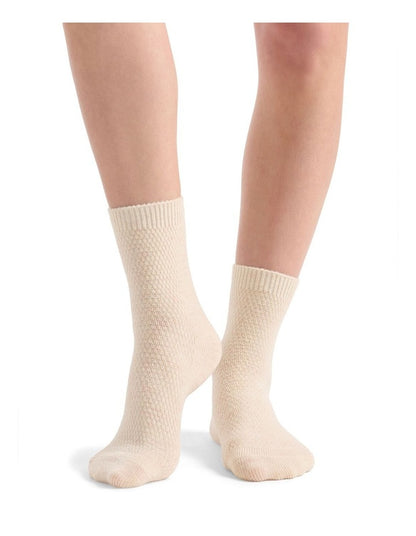 Waffle Winter Blend Crew Sock 2 Pack in Bone/Fern
