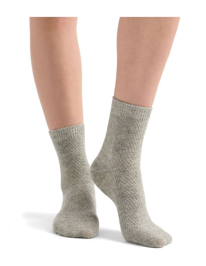 Waffle Winter Blend Crew Sock 2 Pack in Grey Marle/Empress