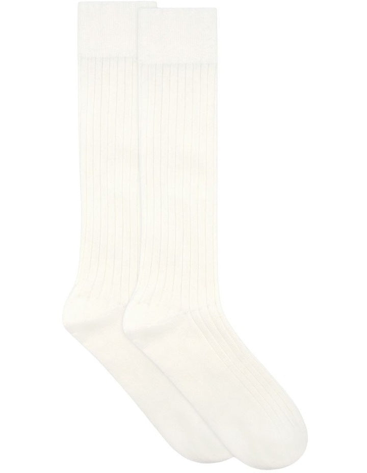 Organic Cotton Rib Knee High Sock in Buttercream