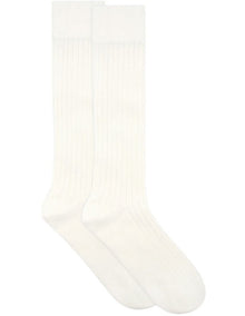Organic Cotton Rib Knee High Sock in Buttercream