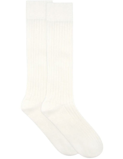 Organic Cotton Rib Knee High Sock in Buttercream