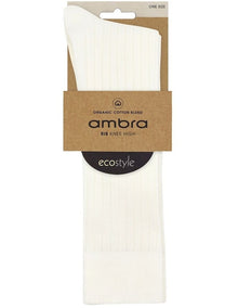 Organic Cotton Rib Knee High Sock in Buttercream