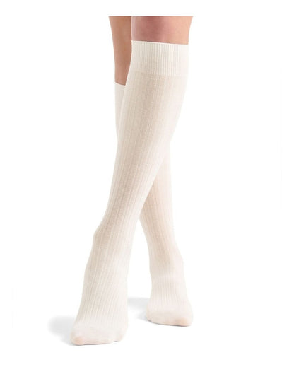 Organic Cotton Rib Knee High Sock in Buttercream