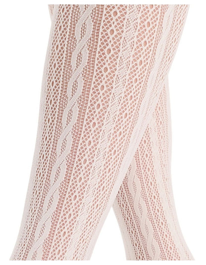 Lace Net Knee High Sock in Buttercream