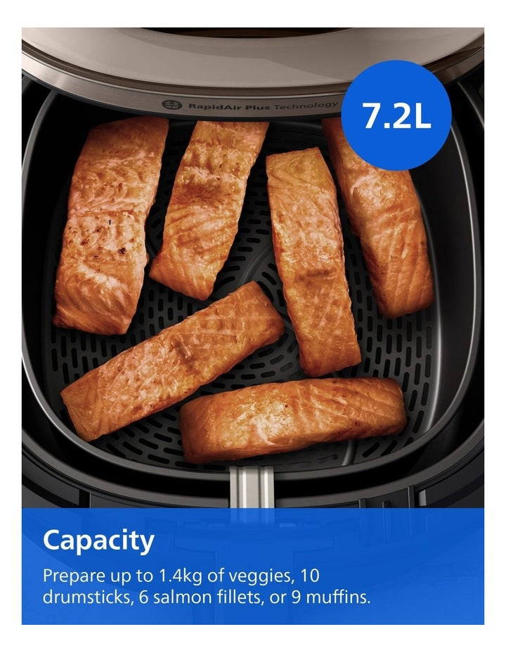 5000 Series XXL Steam Airfryer 7.2L in Black NA547/07