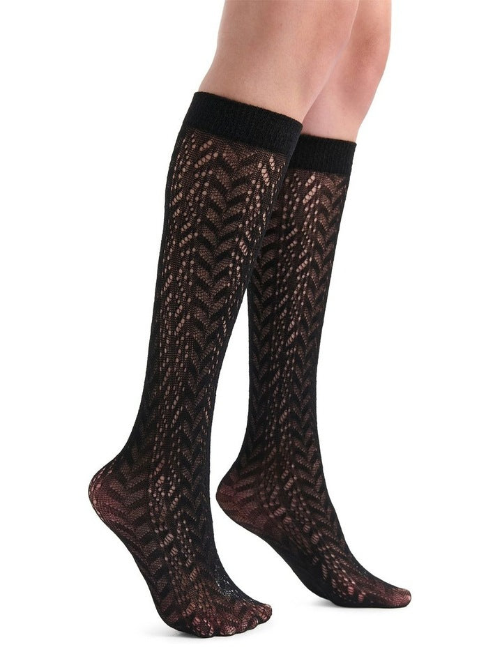 Ornella Rumi Knee High Sock in Nero