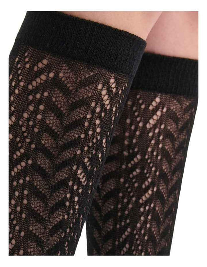 Ornella Rumi Knee High Sock in Nero