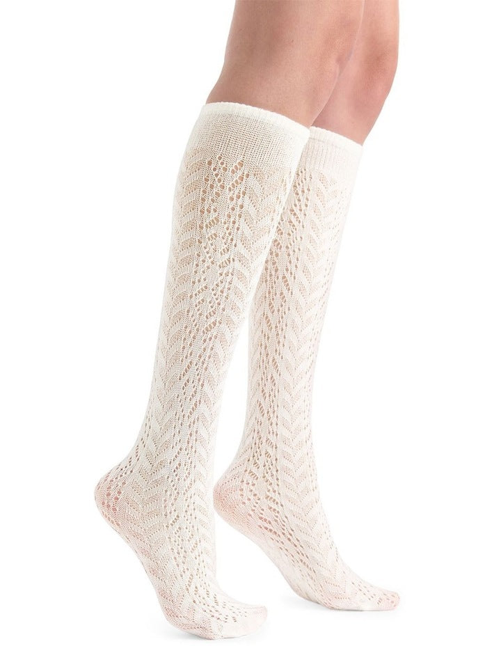 Ornella Rumi Knee High Sock in Creme