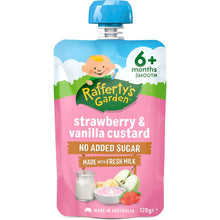 Rafferty's Garden Strawberry & Vanilla Custard Baby Food Pouch 6+ Months 120g