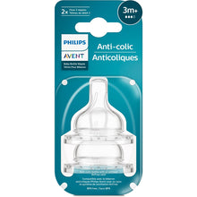 Philips Avent Anti Colic Baby Bottle Teats 3 Month+ 2 Pack