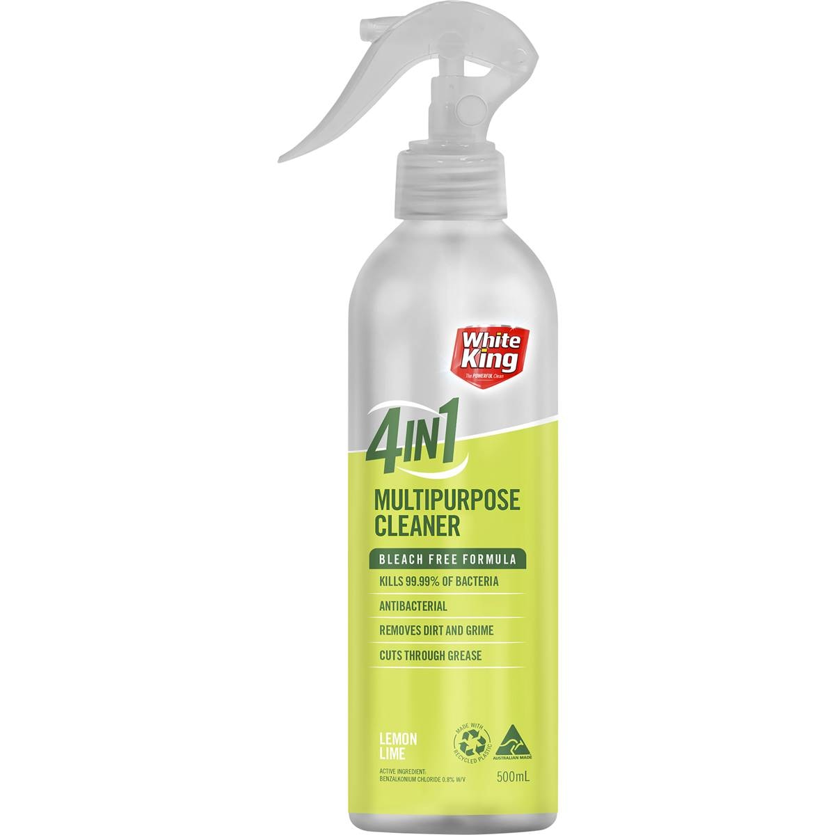 White King 4 In 1 Multipurpose Cleaner Spray Lemon Lime 500mL