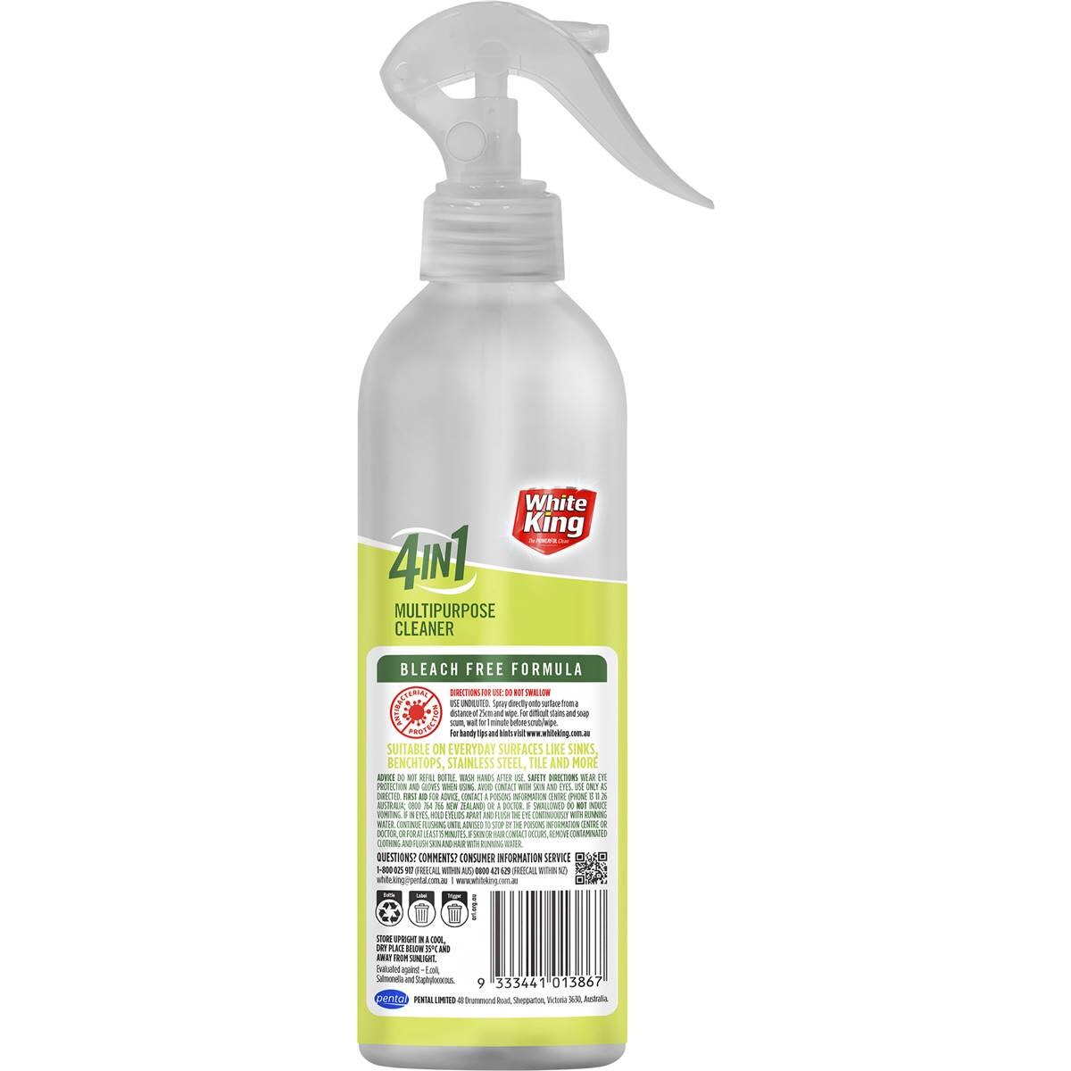 White King 4 In 1 Multipurpose Cleaner Spray Lemon Lime 500mL