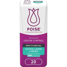 Poise Incontinence Liners Extra Long With Charcoal 20 pack