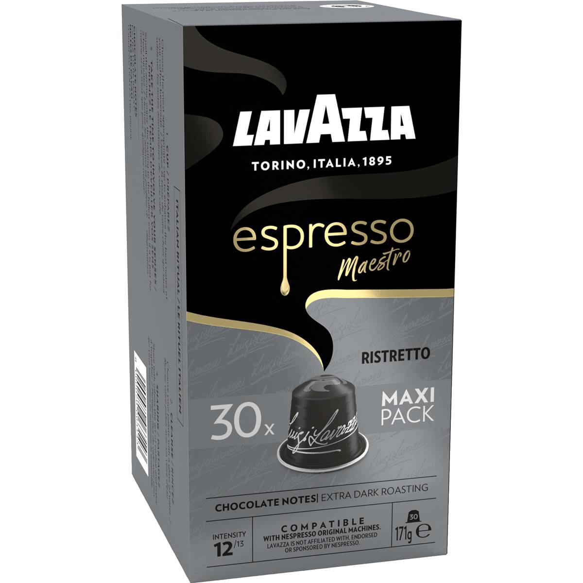 Lavazza Espresso Ristretto Nespresso Compatible Coffee Pods 30 Pack