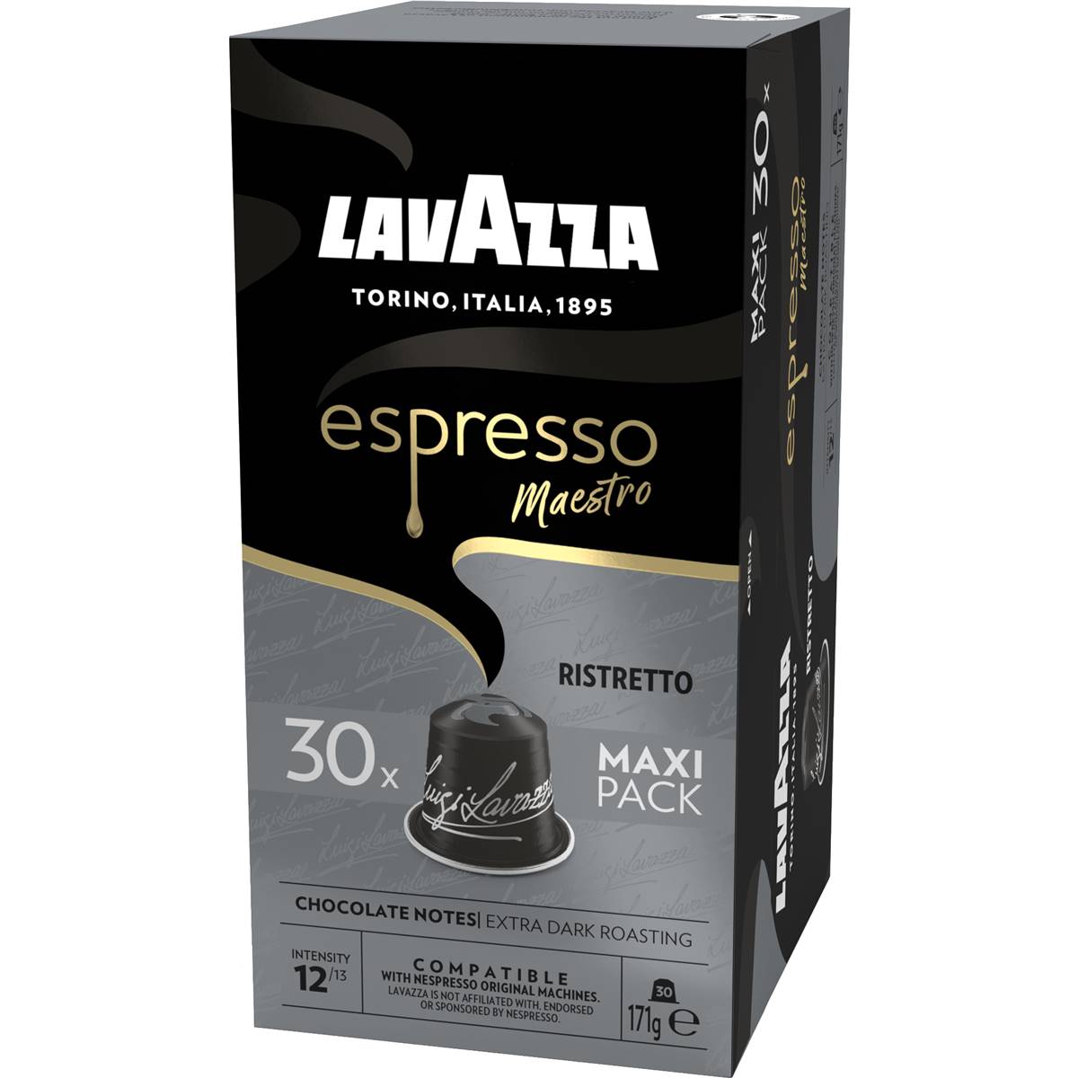 Lavazza Espresso Ristretto Nespresso Compatible Coffee Pods 30 Pack