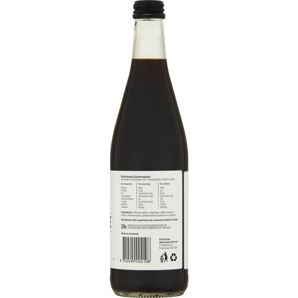 First Press Cold Drip Coffee Concentrate 500ml