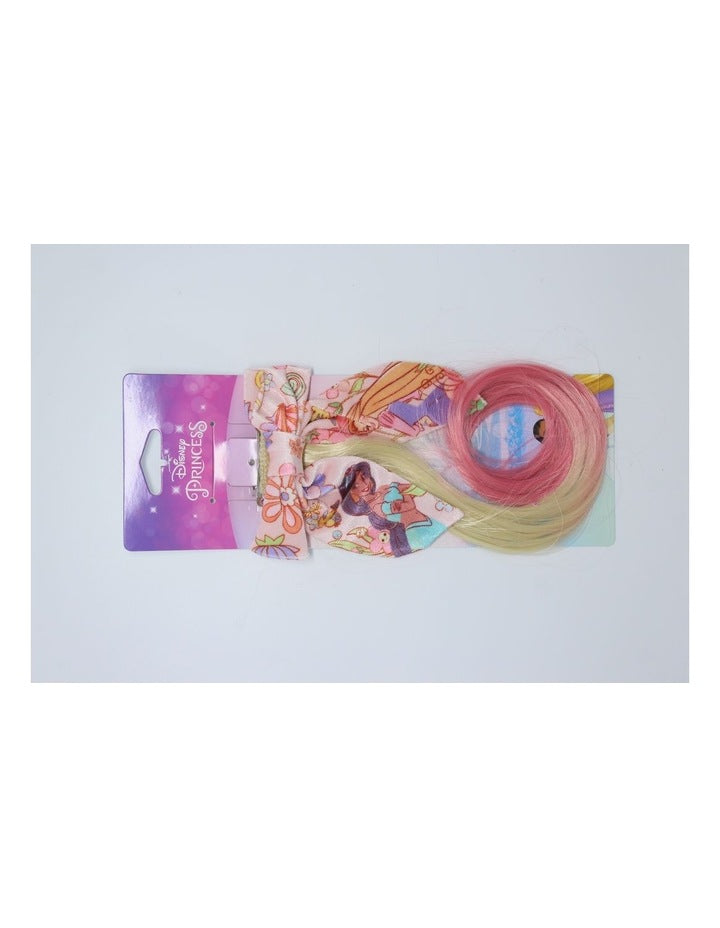 Princess Bow Hairclip With Fake Hair in Multi