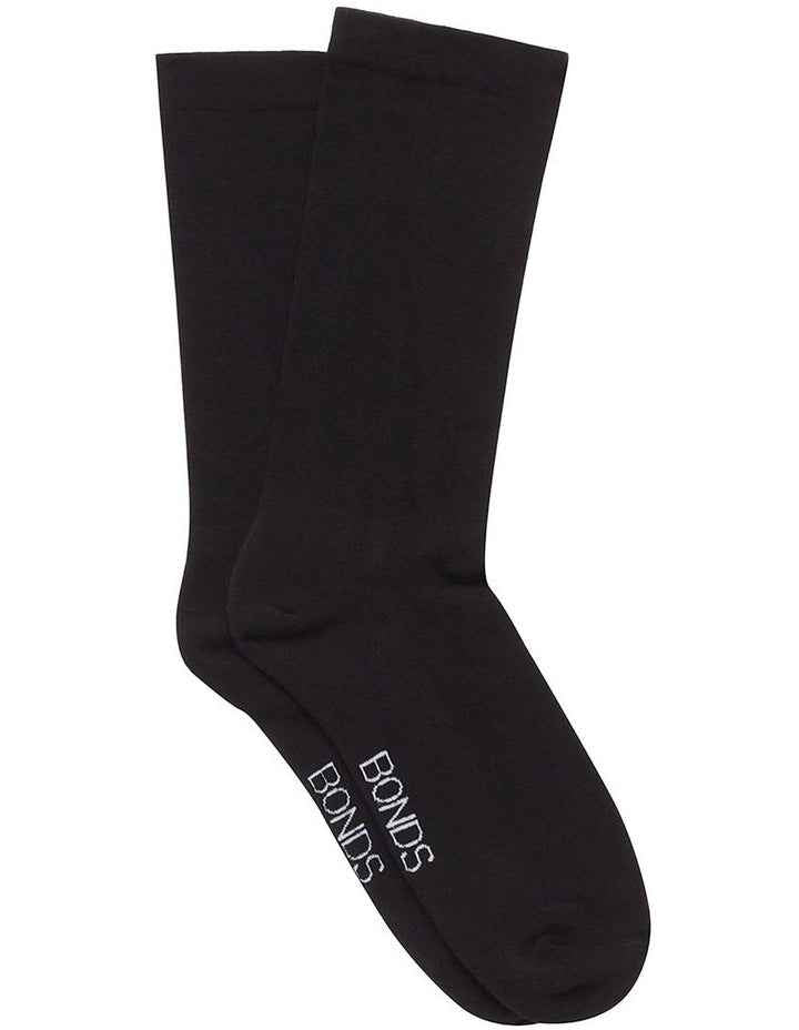 Very Comfy Circulation Crew Socks Pack of 2 in Black_Bac