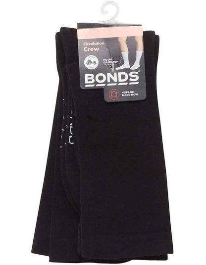 Very Comfy Circulation Crew Socks Pack of 2 in Black_Bac