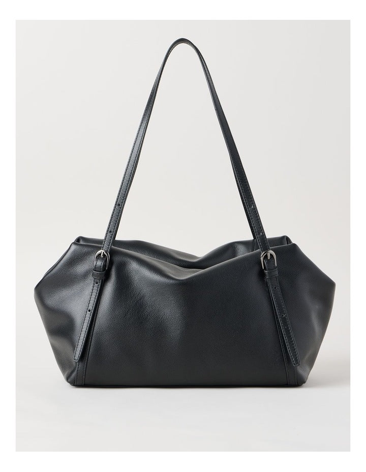 Billy Leather Tote Bag in Black