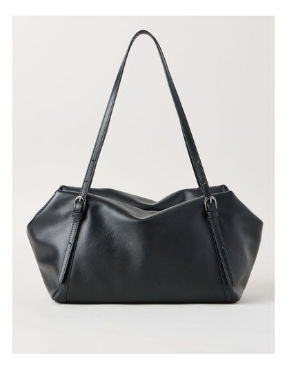 Billy Leather Tote Bag in Black
