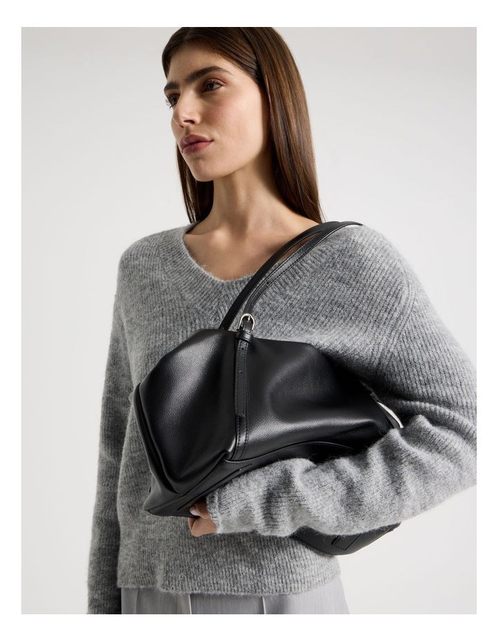 Billy Leather Tote Bag in Black
