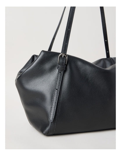 Billy Leather Tote Bag in Black