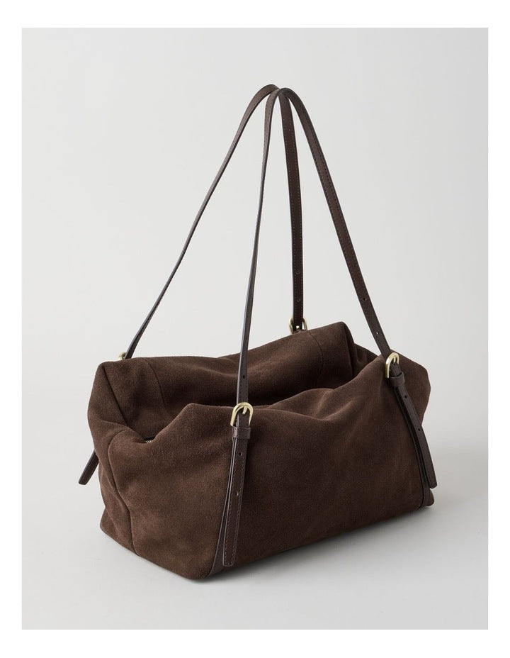 Billy Leather Tote Bag in Chocolate