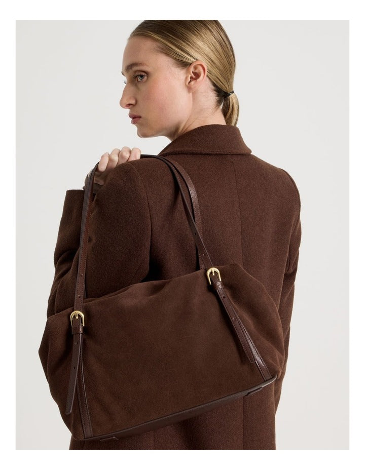 Billy Leather Tote Bag in Chocolate