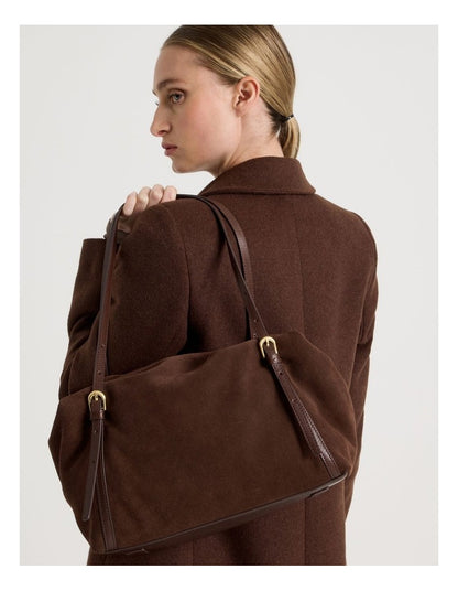 Billy Leather Tote Bag in Chocolate