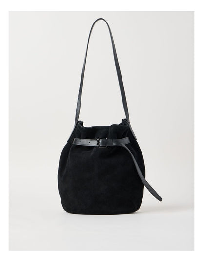 Brooklyn Leather Shoulder Bag in Black